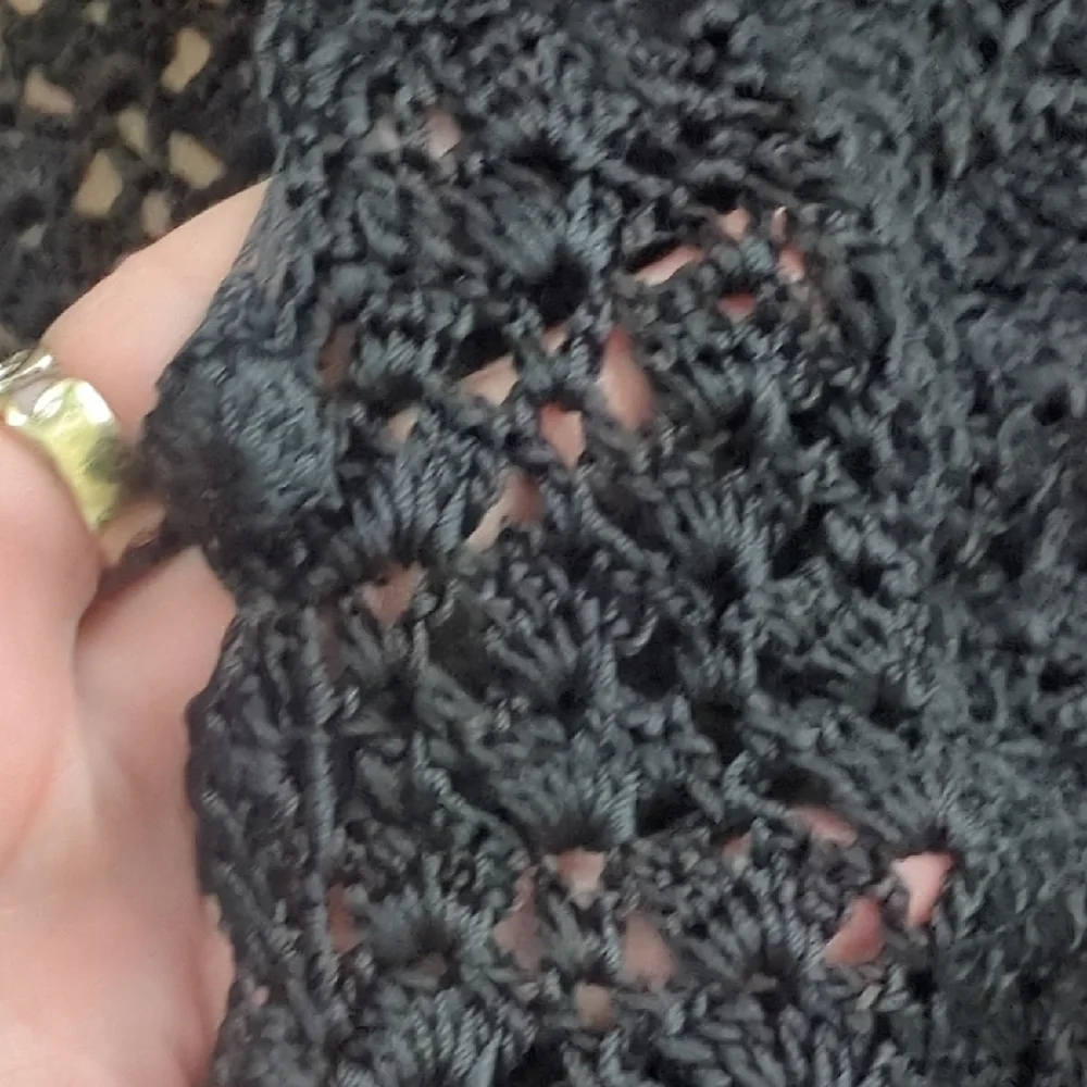 INC International Concepts Black Crochet Cardigan - Picture 2 of 7